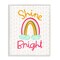 Stupell Industries Shine Bright Geometric Rainbow Framed Giclee Design by Mandy Ford Art + Illustration